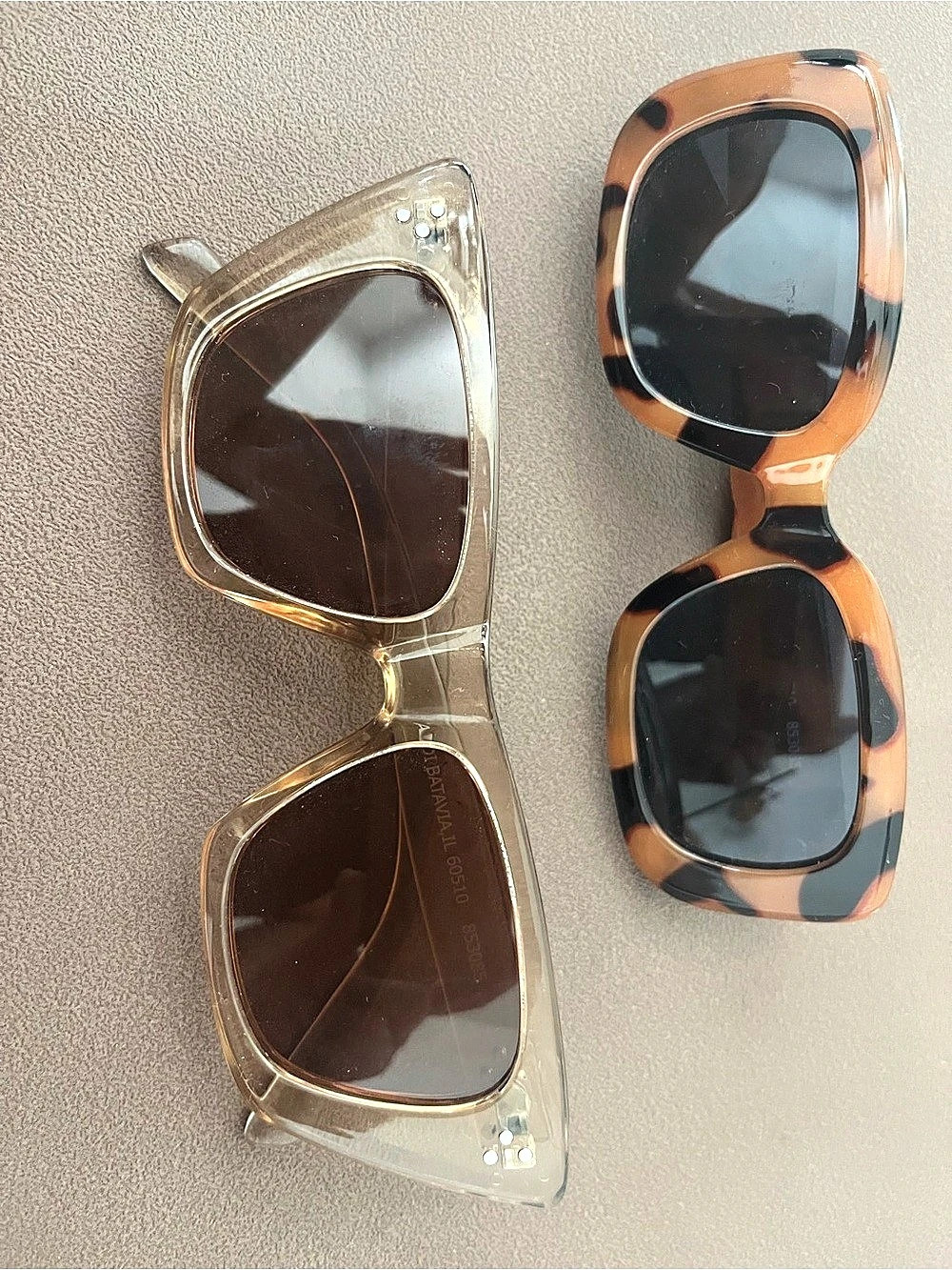 Women's Sunglasses Set in Brown & Rose/Clear 2 pairs fun sunnies animal print
